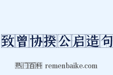 致曾协揆公启造句是什么意思的图片